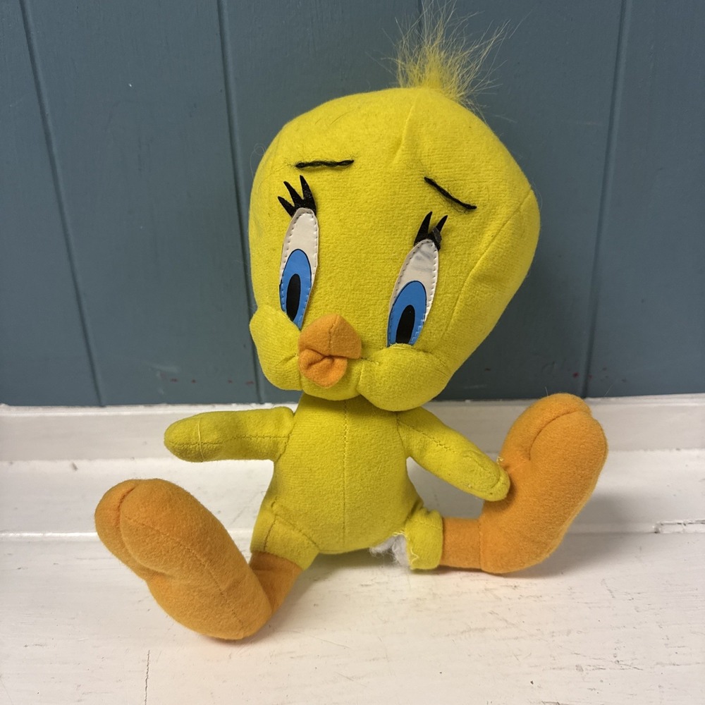 Tweety Bird Looney Tunes Warner Bros 1995 Stuffed Plush Toy Ace Novelty 9"